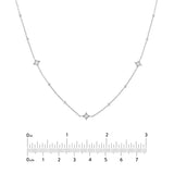 Diamond Star Bezels and Beads Necklace