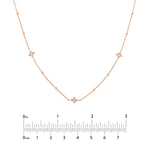 Diamond Star Bezels and Beads Necklace