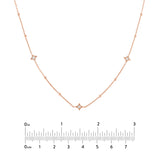 Diamond Star Bezels and Beads Necklace