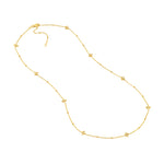 Diamond Star Bezels and Beads Necklace