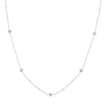 Diamond Star Bezels and Beads Necklace