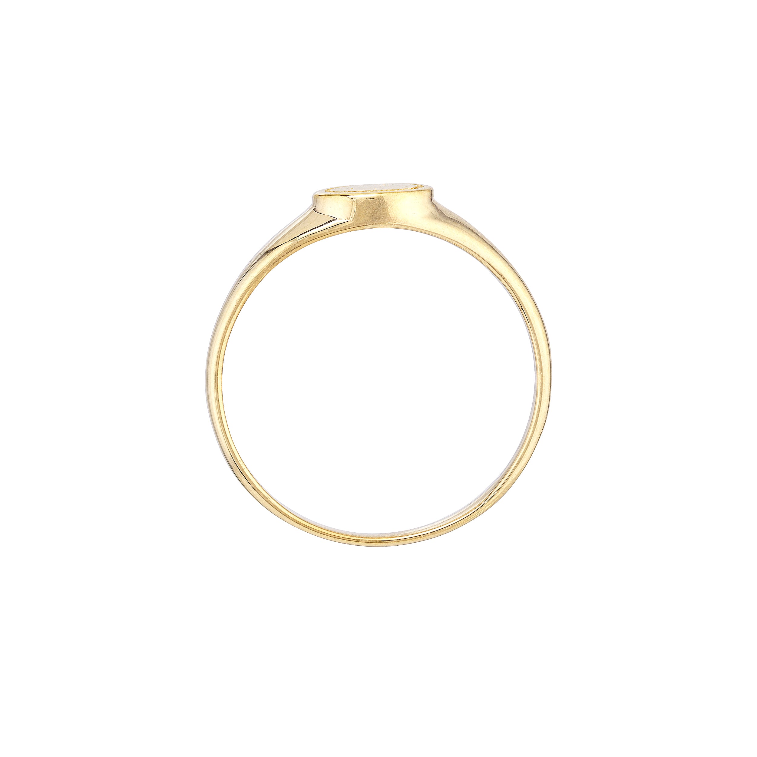Engravable Mini Oval Signet Ring