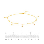 Bezel Station and Drop Adjustable Anklet