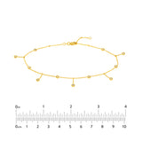 Bezel Station and Drop Adjustable Anklet
