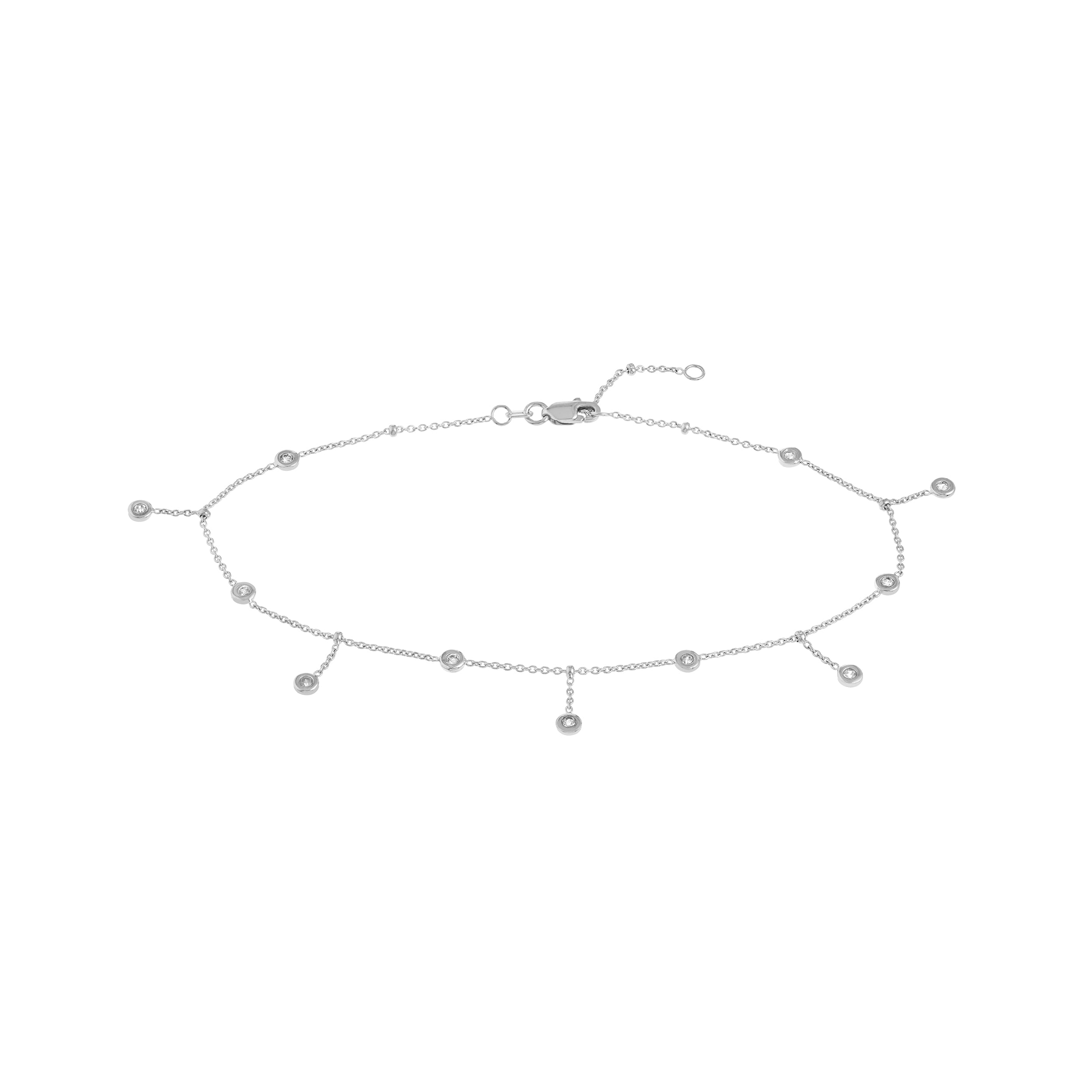 Bezel Station and Drop Adjustable Anklet