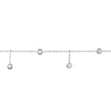Bezel Station and Drop Adjustable Anklet