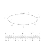 Bezel Station and Drop Adjustable Anklet