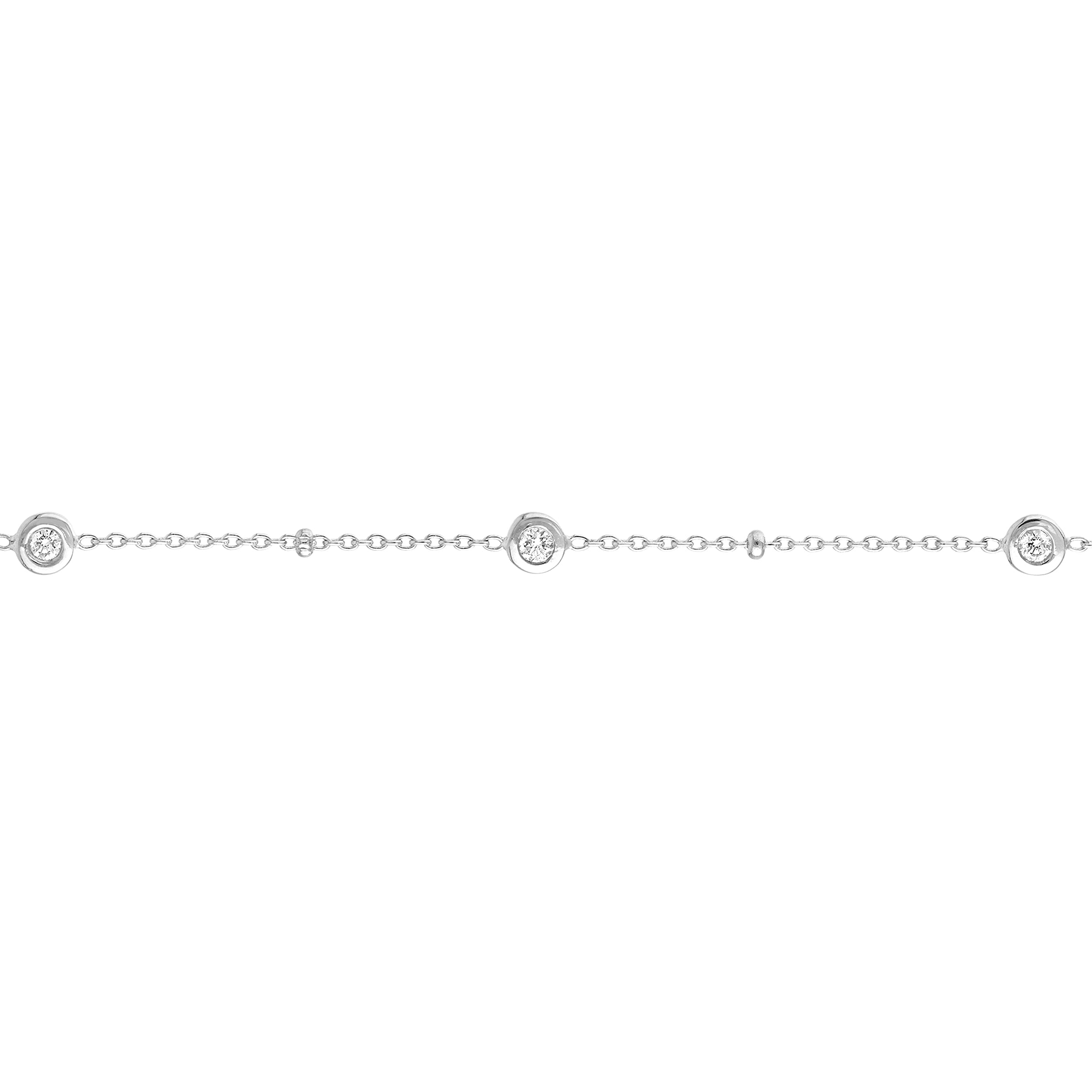 Diamond Bezels and Beads Bracelet