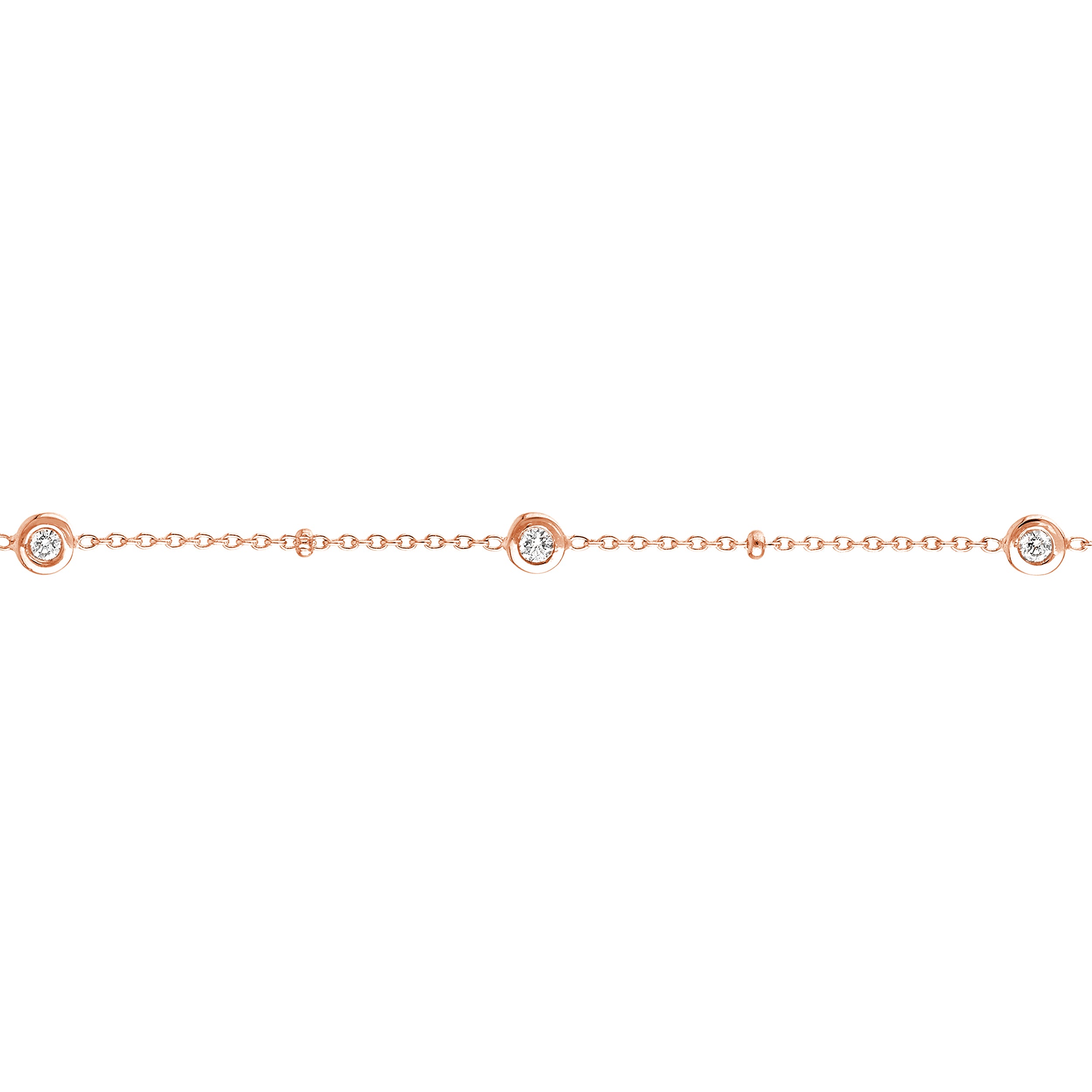 Diamond Bezels and Beads Bracelet