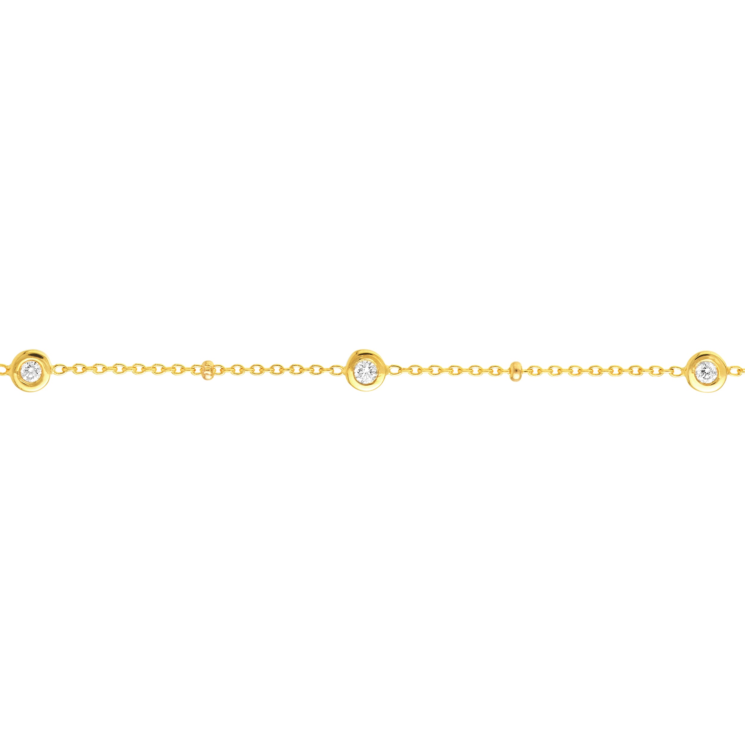 Diamond Bezels and Beads Bracelet