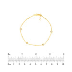 Diamond Bezels and Beads Bracelet