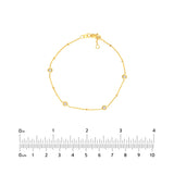 Diamond Bezels and Beads Bracelet