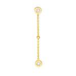 Drop Earrings with Diamond Bezels and Beads
