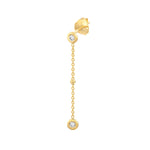 Drop Earrings with Diamond Bezels and Beads