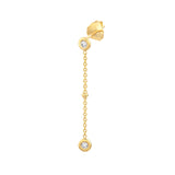 Drop Earrings with Diamond Bezels and Beads