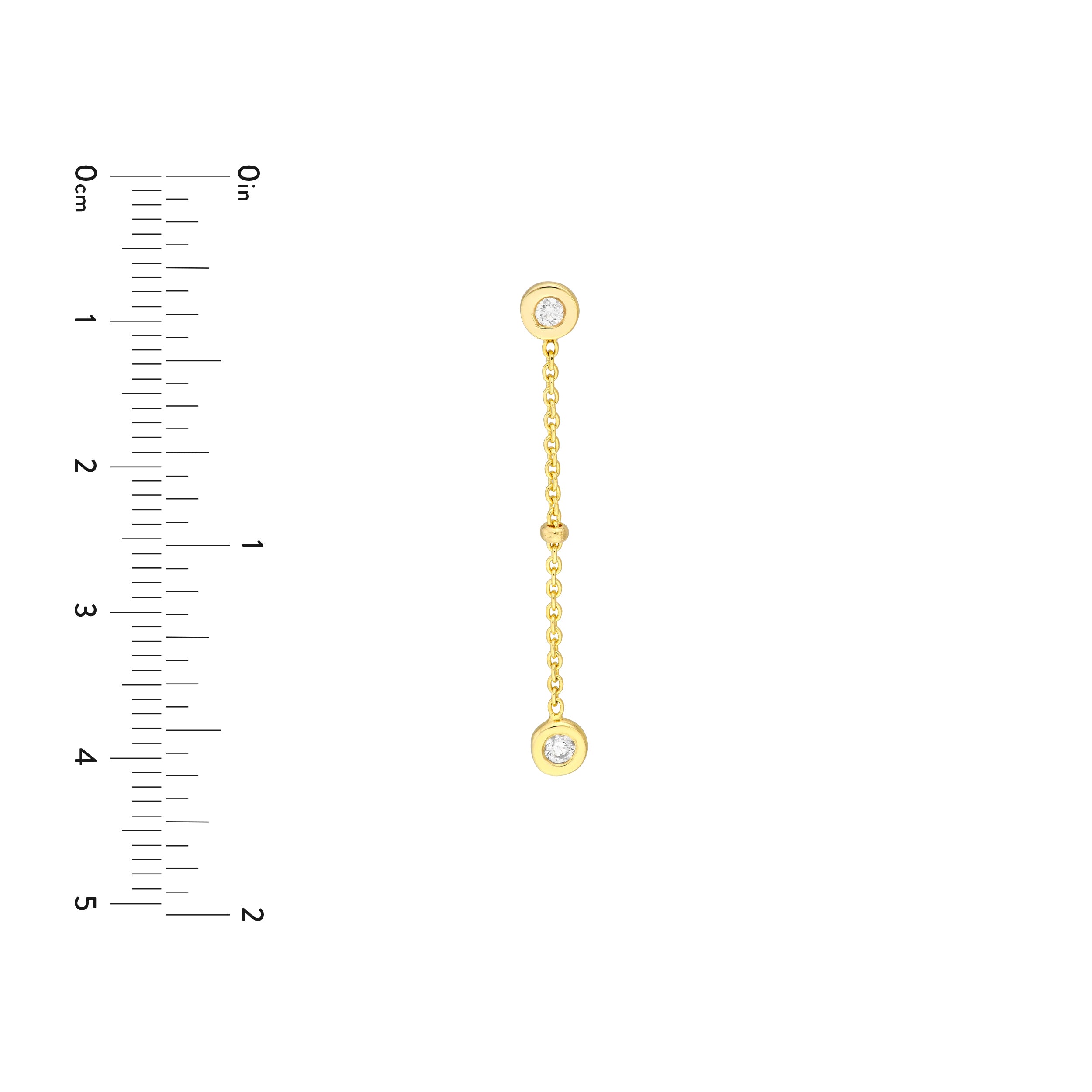 Drop Earrings with Diamond Bezels and Beads