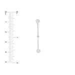 Drop Earrings with Diamond Bezels and Beads