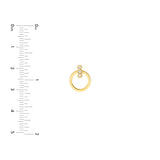 Diamond Bezel Bar Door Knocker Earrings