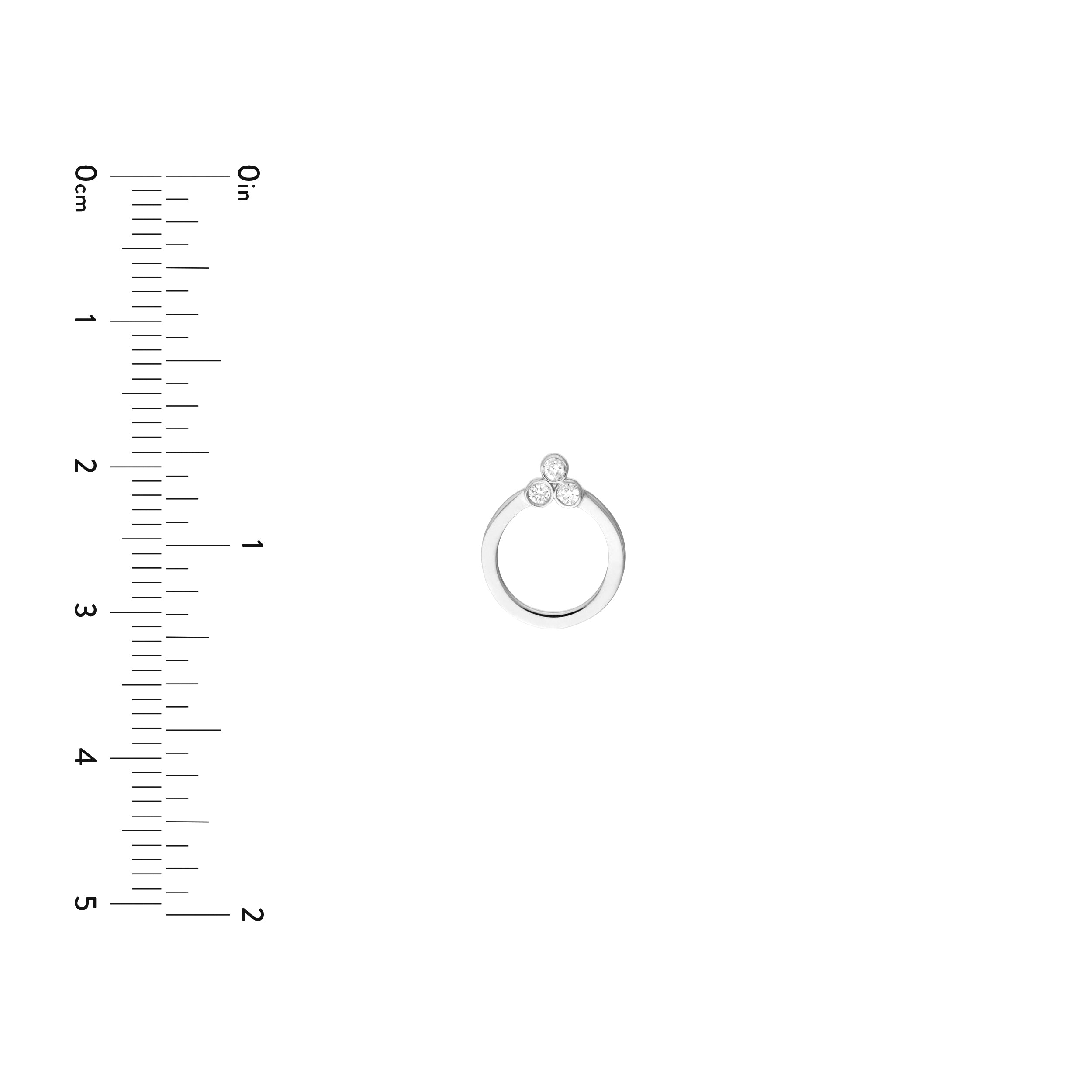 Diamond Trinity Door Knocker Stud Earrings