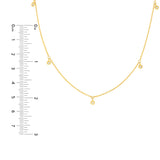 Diamond Bezel Drops Necklace