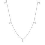 Diamond Bezel Drops Necklace