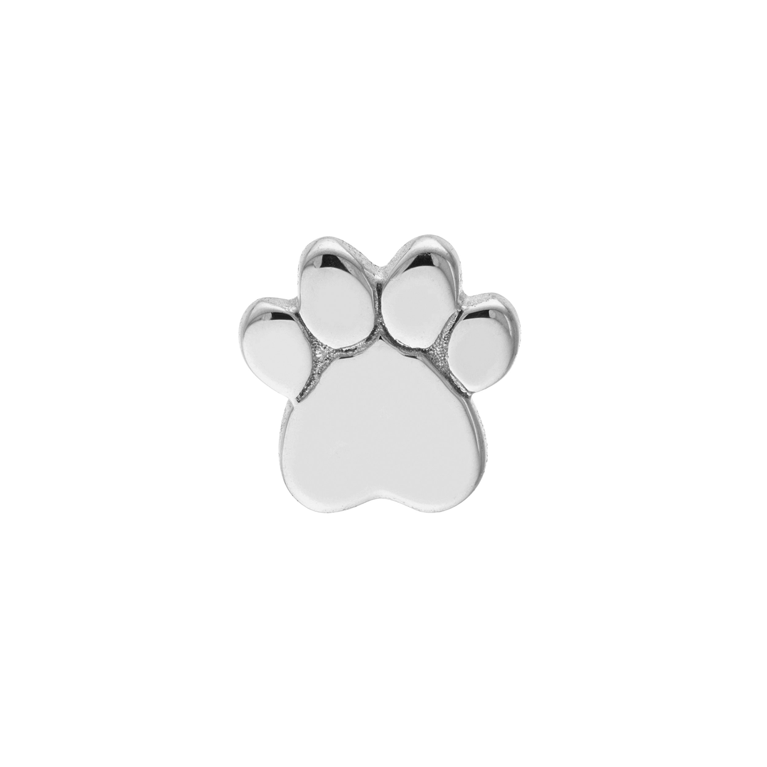 Dog Paw Stud Earrings on Post Back