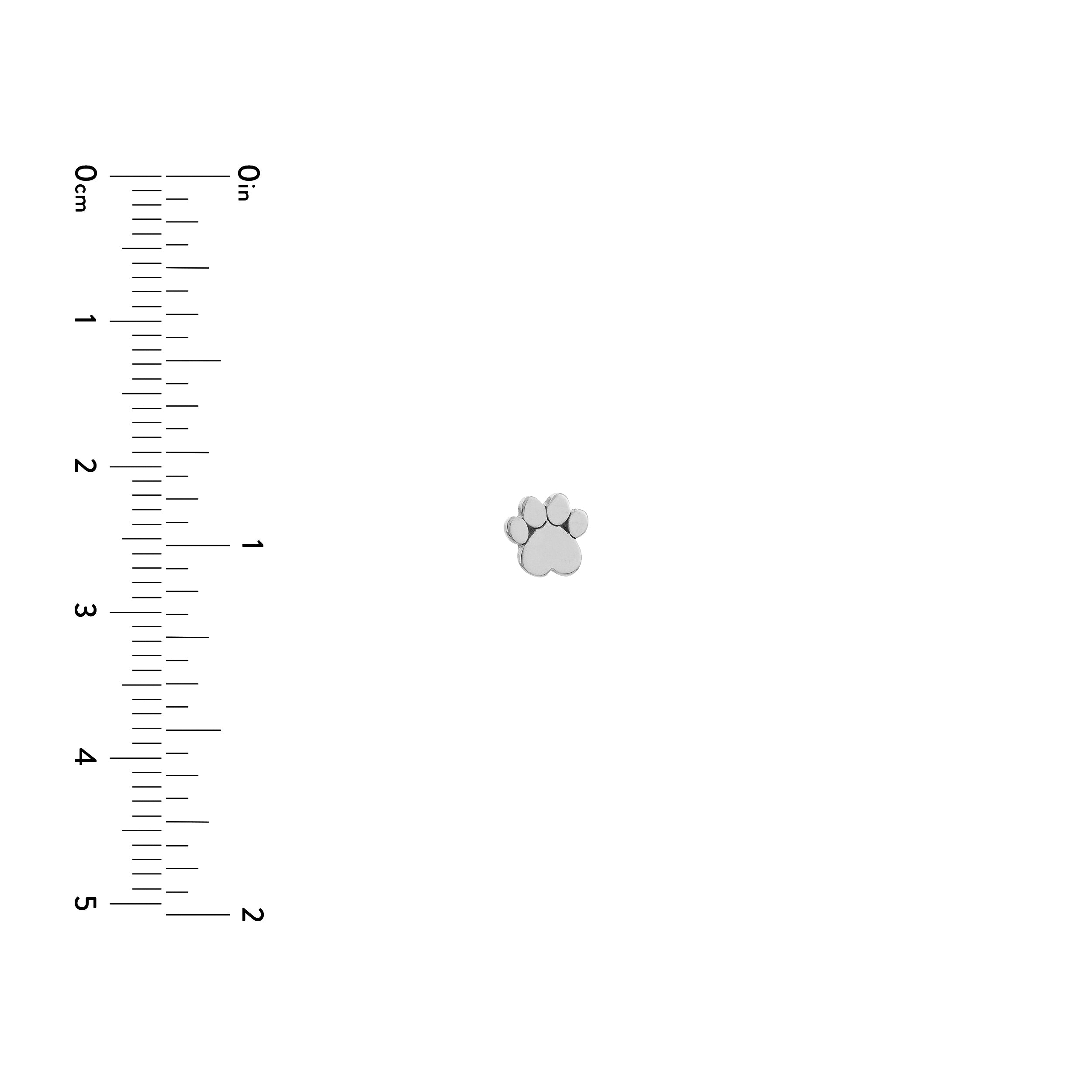 Dog Paw Stud Earrings on Post Back