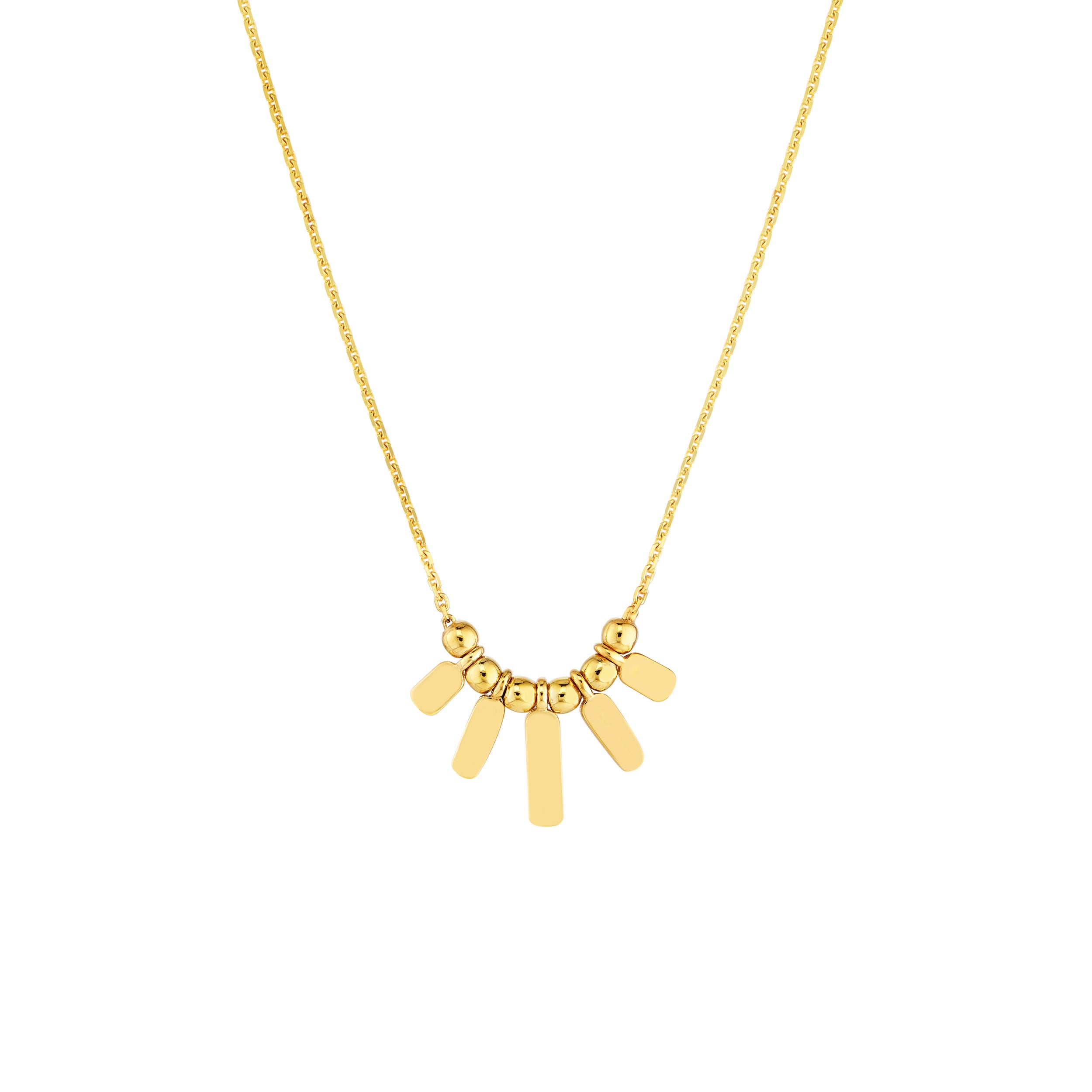 Mini Bar Drop and Bead Station Necklace