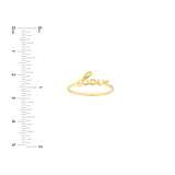 Cursive Love Ring