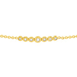 Graduated 1/10tcw Diamond Bezel Bolo Bracelet