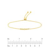 Graduated 1/10tcw Diamond Bezel Bolo Bracelet