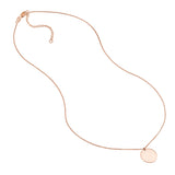 Engravable Disc Pendant Necklace