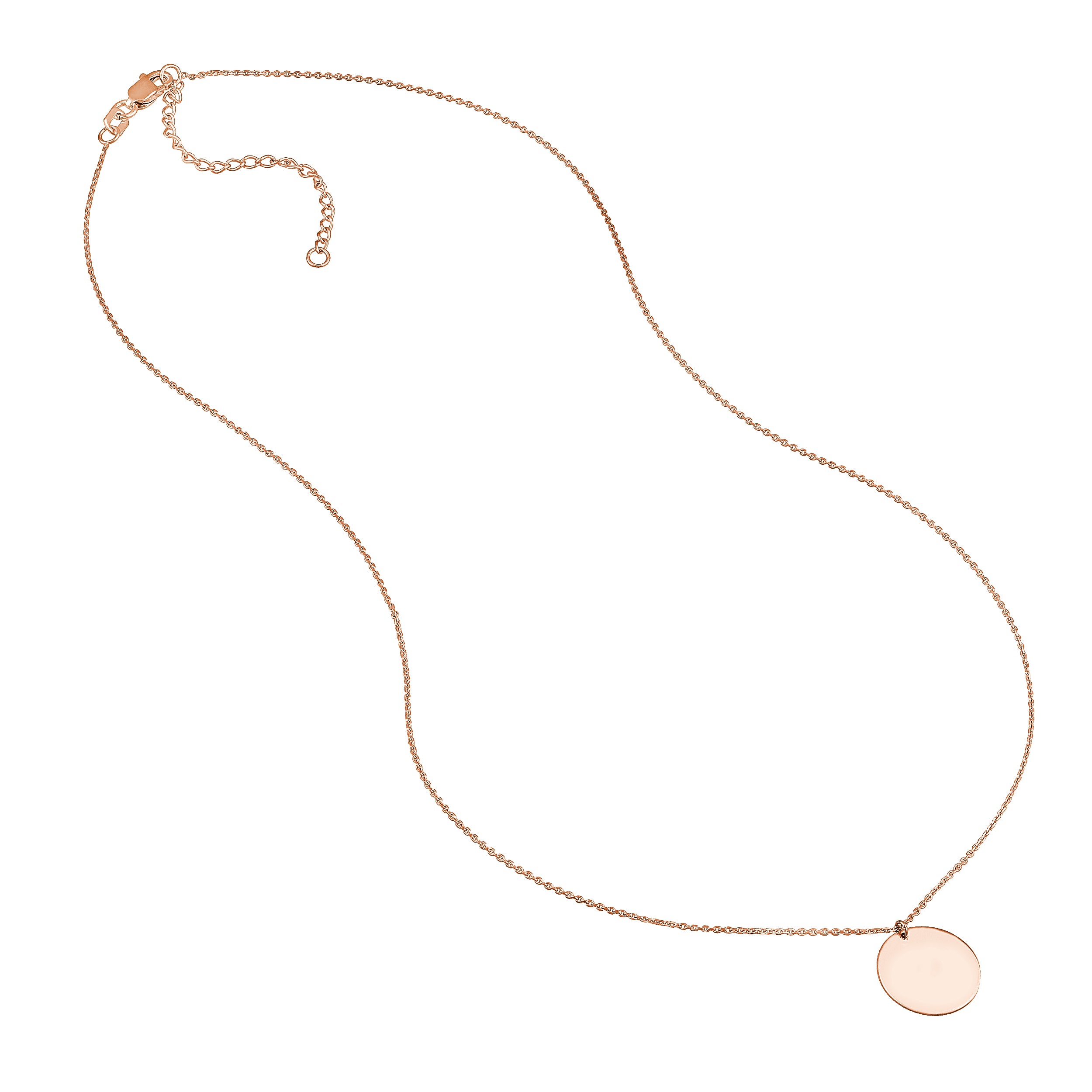 Engravable Disc Pendant Necklace