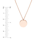 Engravable Disc Pendant Necklace