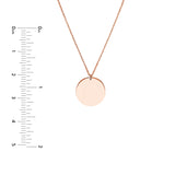 Engravable Disc Pendant Necklace