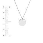 Engravable Disc Pendant Necklace