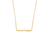 Diamond Bezels and Bars Adjustable Necklace