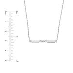 Diamond Bezels and Bars Adjustable Necklace