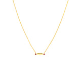 Mini Hexagon Bar with Ruby Necklace