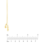 Adjustable Popcorn Chain Necklace with Slider Bead