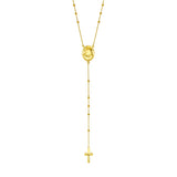 Virgin Mary and Cross Rosary Necklace