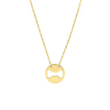 So You Cutout Dog Bone Mini Disk Necklace