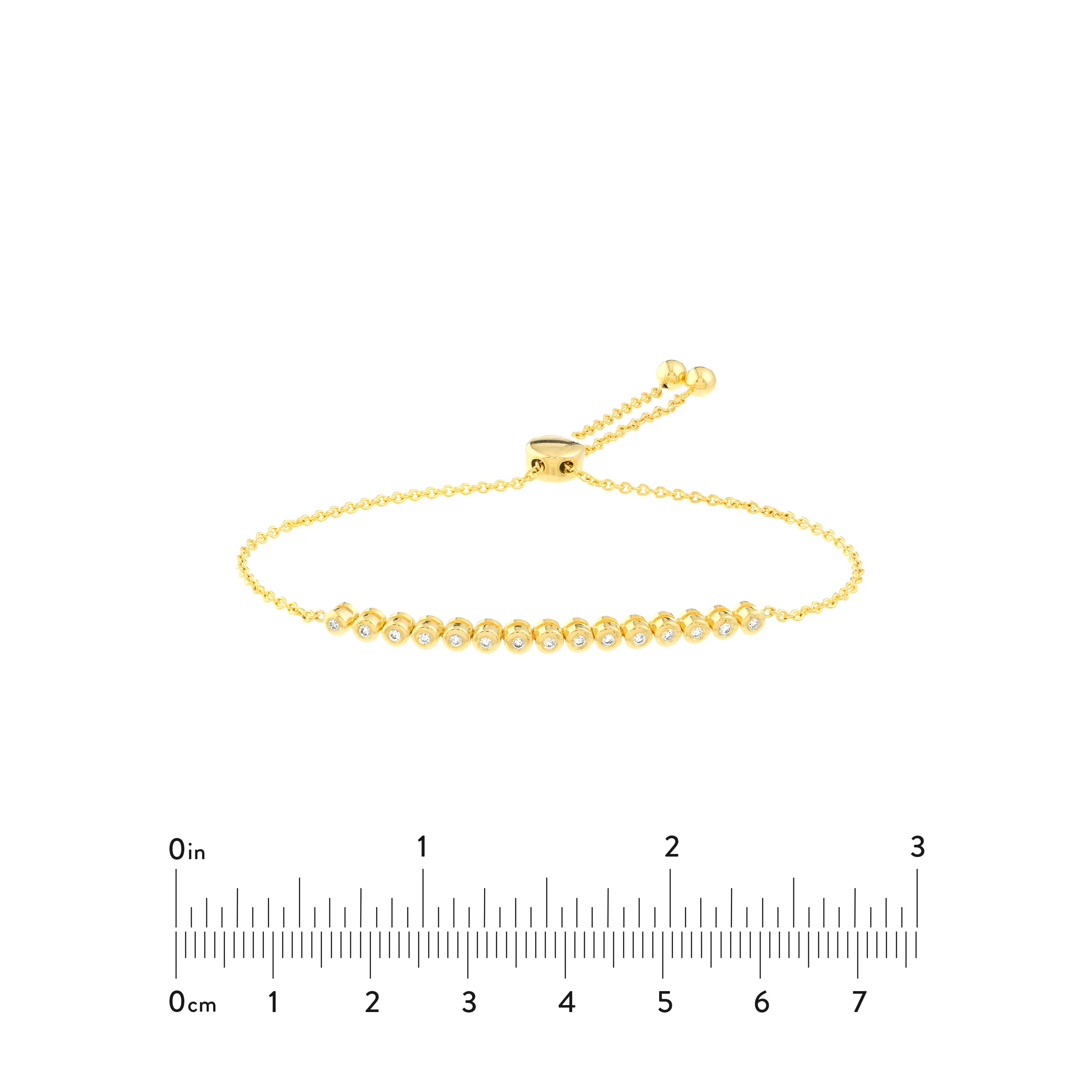 1/5tcw Diamond Bezel Tennis Bolo Bracelet