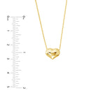 Puffy Heart Adjustable Necklace