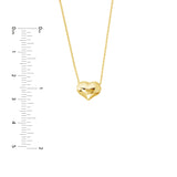 Puffy Heart Adjustable Necklace