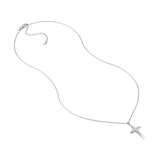 Curved Cross Adjustable Necklace