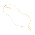 Curved Cross Adjustable Necklace