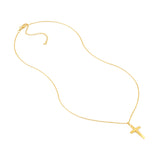 Curved Cross Adjustable Necklace