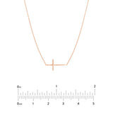 E2W Mini Cross Adj Necklace