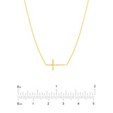 E2W Mini Cross Adj Necklace